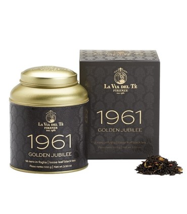 Sypaný čaj  La Via Del Té v dárkové plechovce  Golden Jubilee 1961, obsah