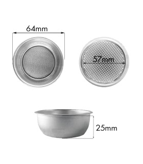 Filtr páky pro kávovary Lelit s hlavou 57mm, dvouporcový, 14 g