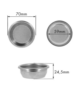 Sieb 2 tassen 14g, zweiteilig