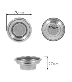Siebträger-Filter 1 Tasse 7 g 70x27 mm La Marzocco