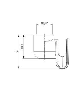 Doppelter offener Hebelauslauf, universell ø 3/8"